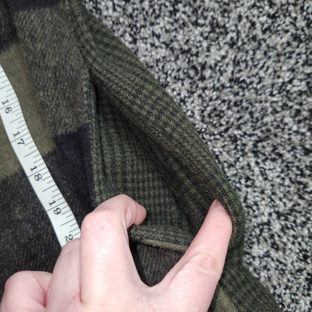 Seve Madden Sophia Shacket /Jacket, pockets Green/ Sage/ Black Plaid Women' Sz L - Picture 5 of 8